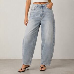 Lovervet By Vervet Barrel Leg Jeans Size 28/7 NWT Boutique Denim LV1456